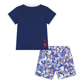 Younger Boys Blue Logo Paw Patrol Camouflage Shorts Set