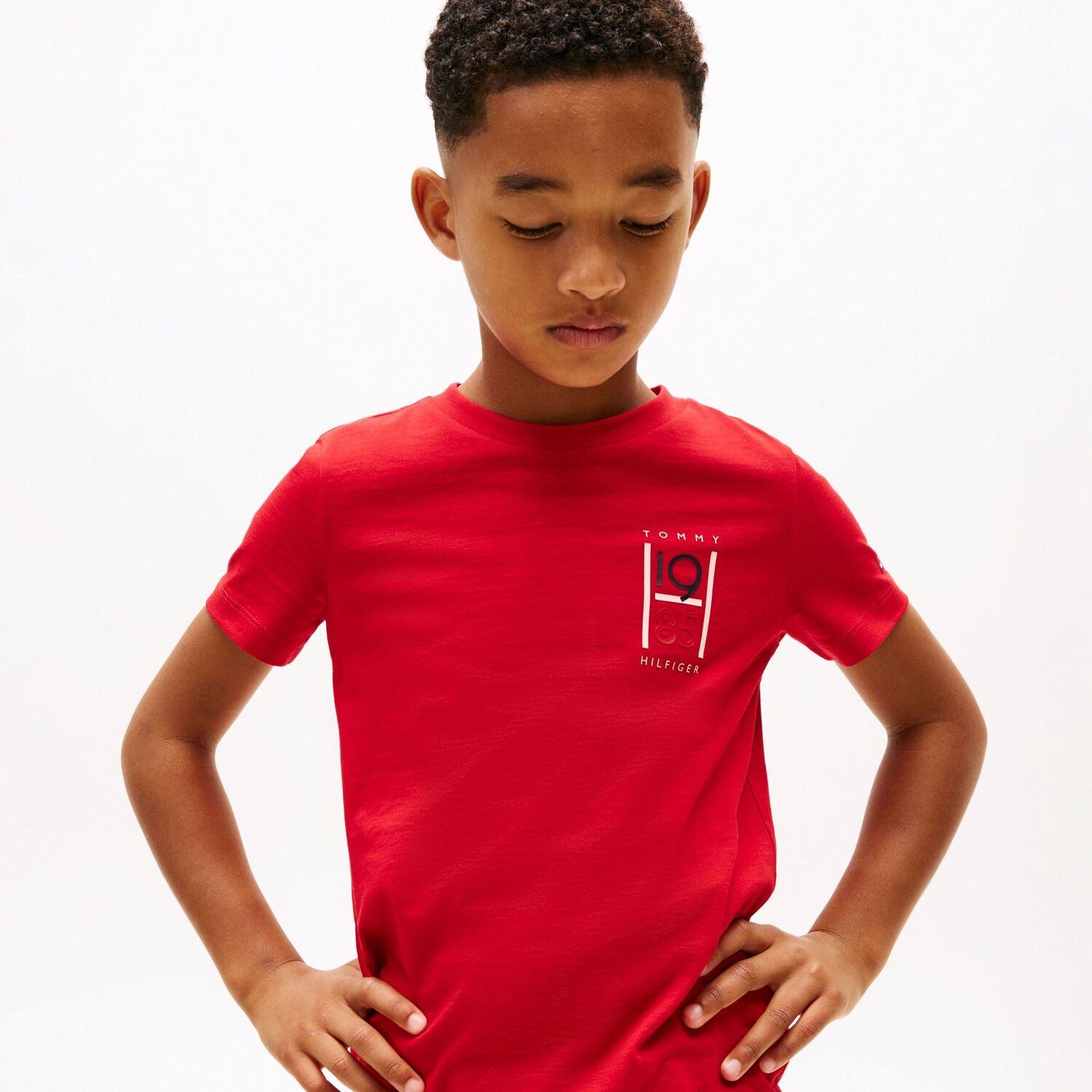 Boys Red Cotton Graphic T-Shirt, 2, hi-res image number null