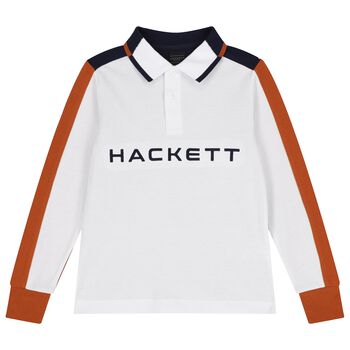 Hackett London بلوزة للأولاد بأكمام طويلة باللونين الأبيض والكحلي , 1 بلوزة للأولاد بأكمام طويلة باللونين الأبيض والكحلي