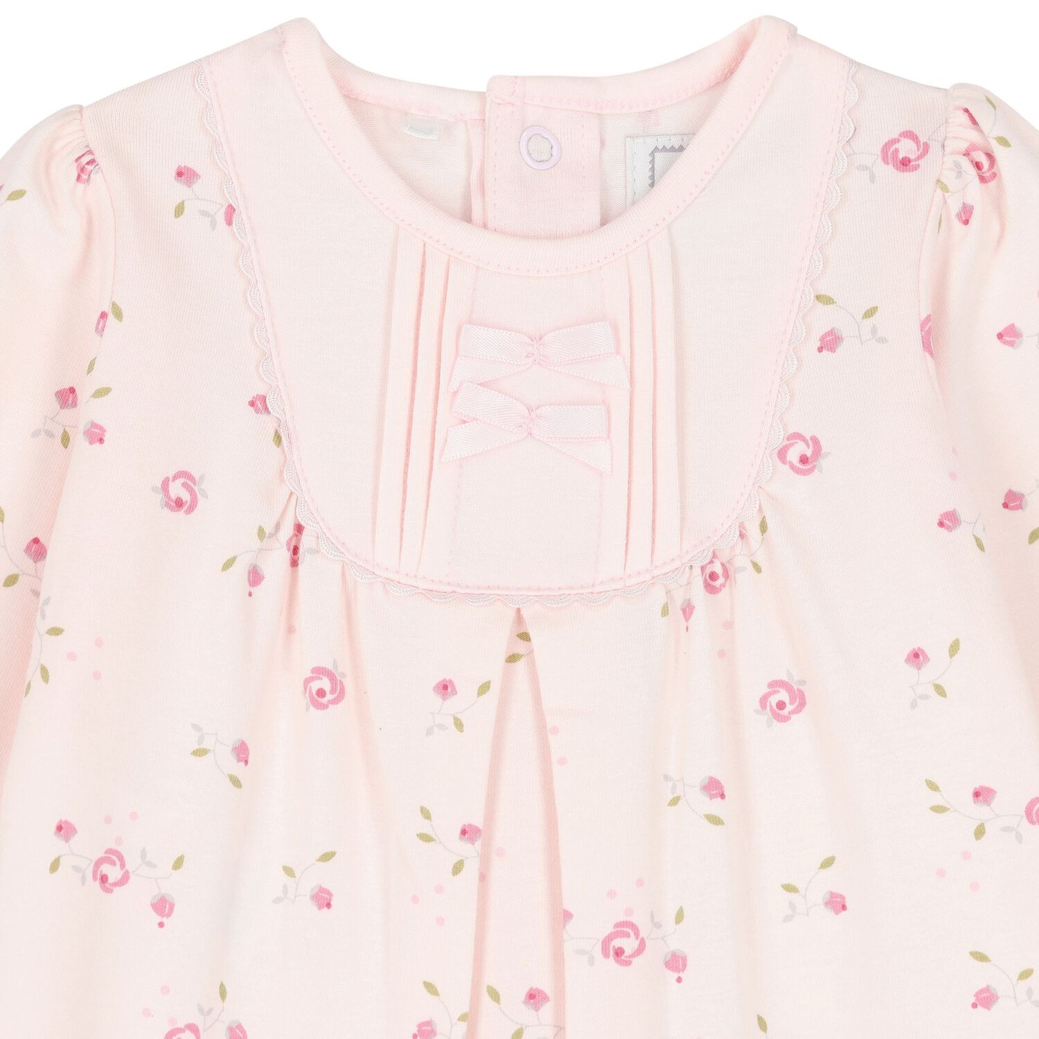 Baby Girls Pink Floral Babygrow Set, 1, hi-res