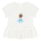 Younger Girls Ivory & Blue Leggings Set, 1, hi-res