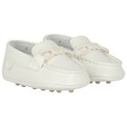 Baby Boys Ivory Leather Pre Walker Moccasins, 1, hi-res