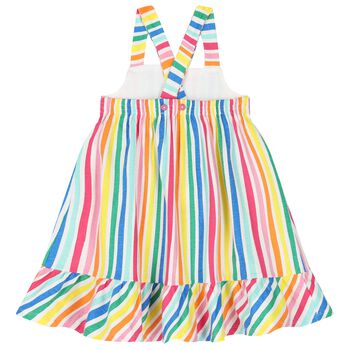 Girls Multi-Colored Striped Dress
