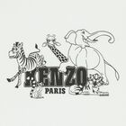 تي شيرت سفاري بشعار باللون الابيض للأولاد, 1, hi-res