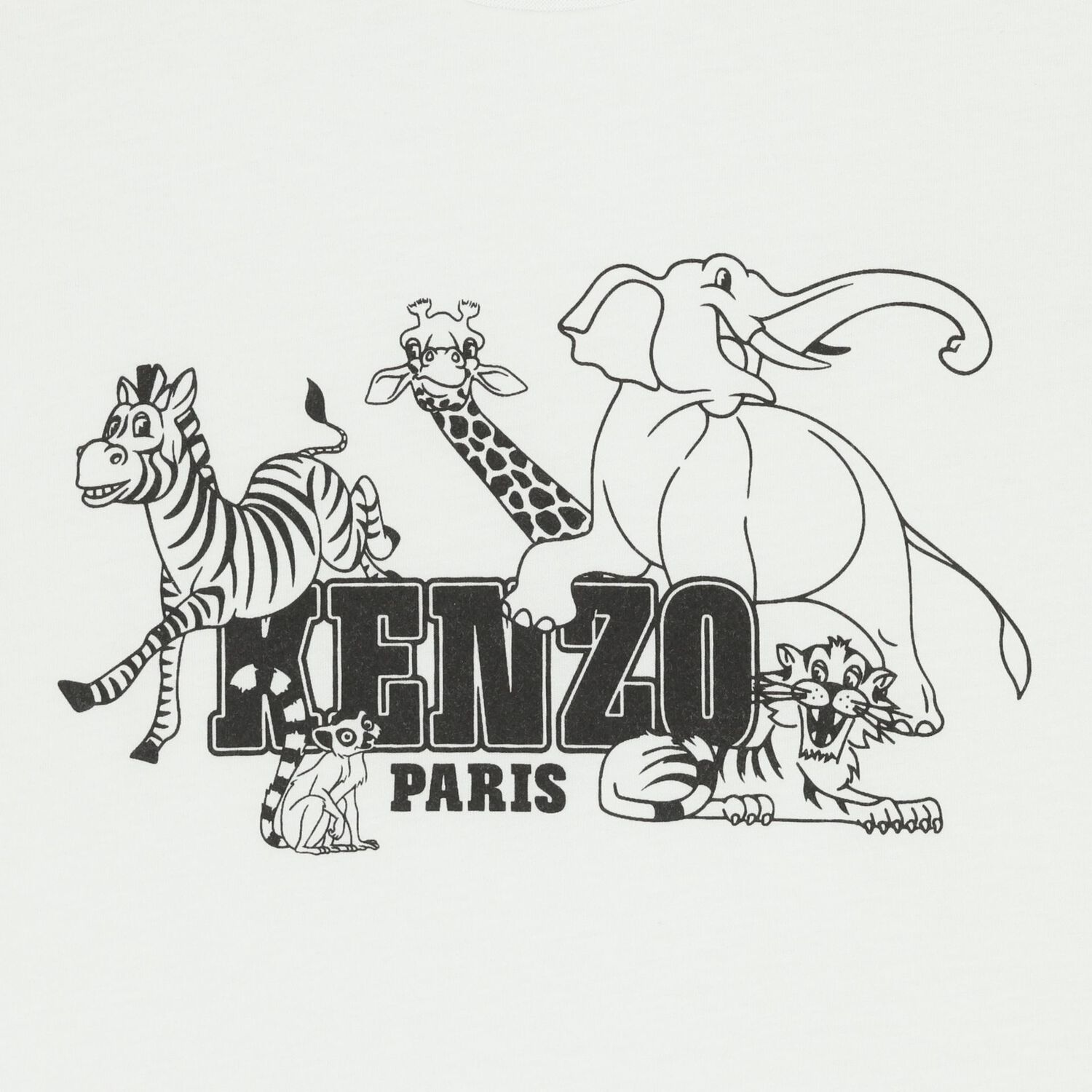 تي شيرت سفاري بشعار باللون الابيض للأولاد, 1, hi-res