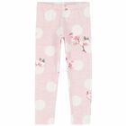 Girls Pink Printed Leggings Set, 1, hi-res