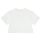 Girls White Logo T-Shirt, 1, hi-res