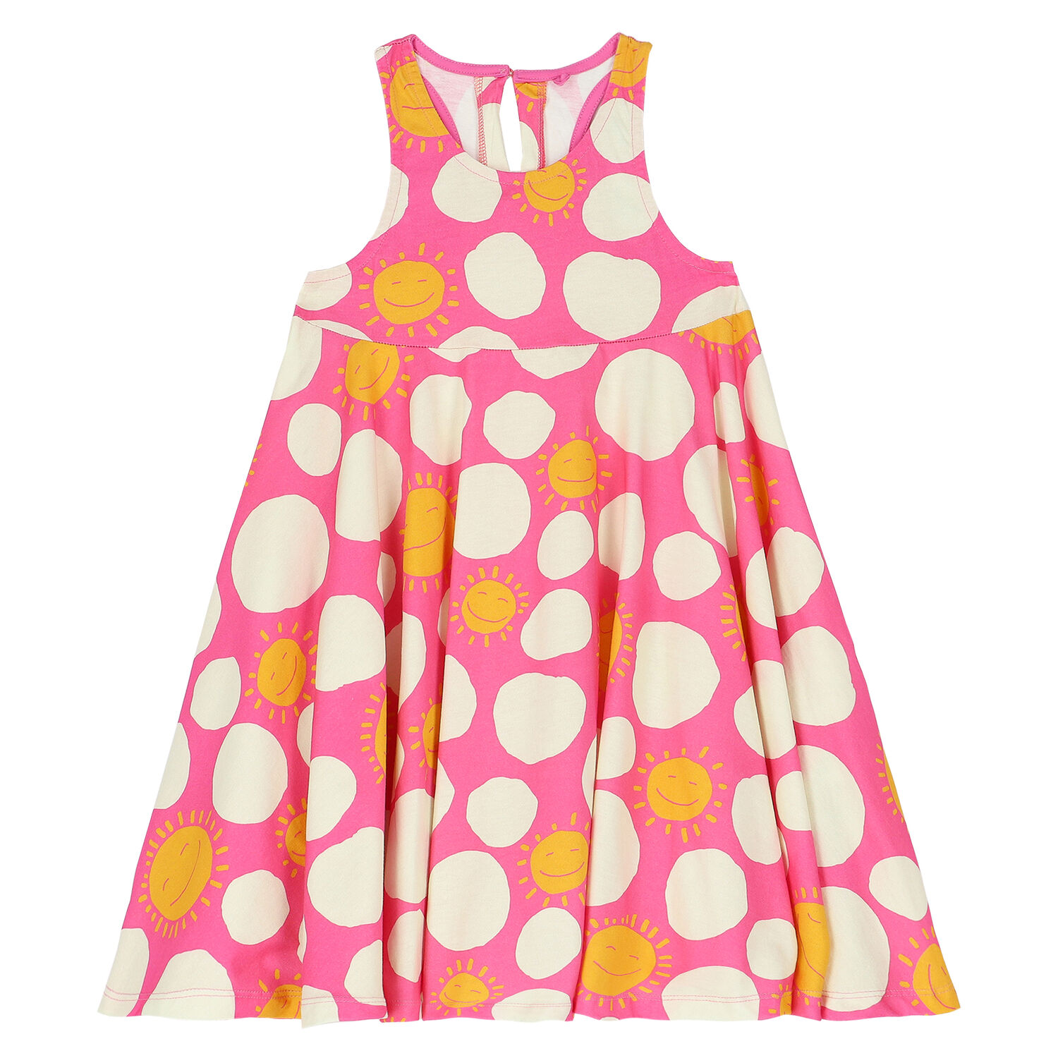 Girls Pink & Multicolor Cotton Dress, 1, hi-res image number null