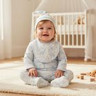 Baby Boys White & Blue Africa Babygrow Gift Set  , 1, hi-res