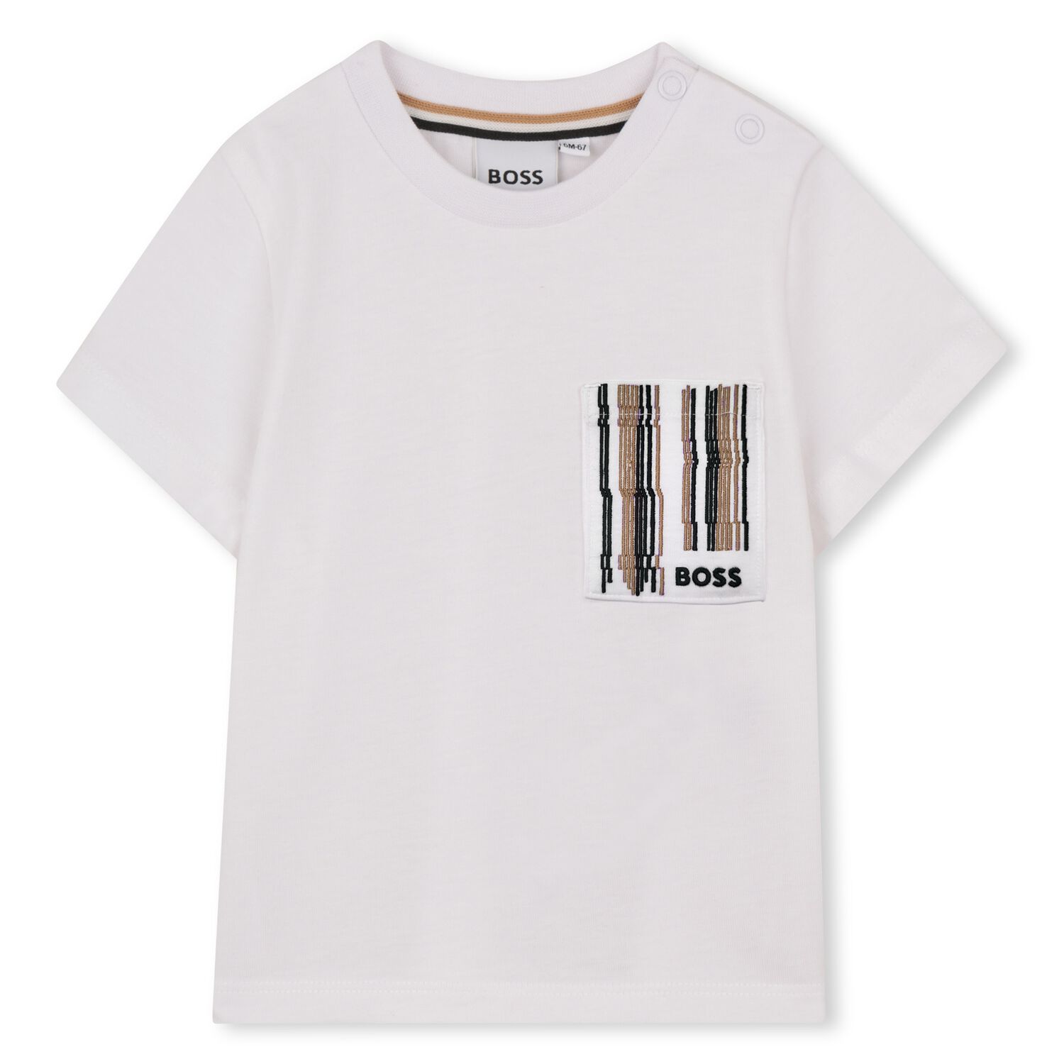 Younger Boys White Logo T-Shirt, 1, hi-res