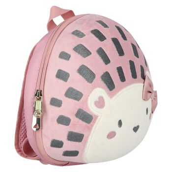 Girls Pink Hedgehog Backpack