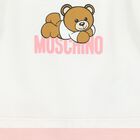 White & Pink Teddy Bear Logo Babygrow, 3, hi-res