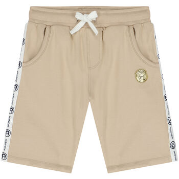 Younger Boys Beige Logo Shorts