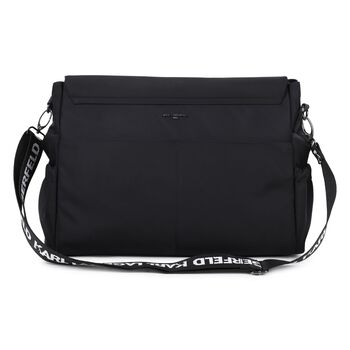 Black Ikonik Karl Logo Changing Bag