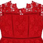 Girls Red Foral Lace Dress , 1, hi-res