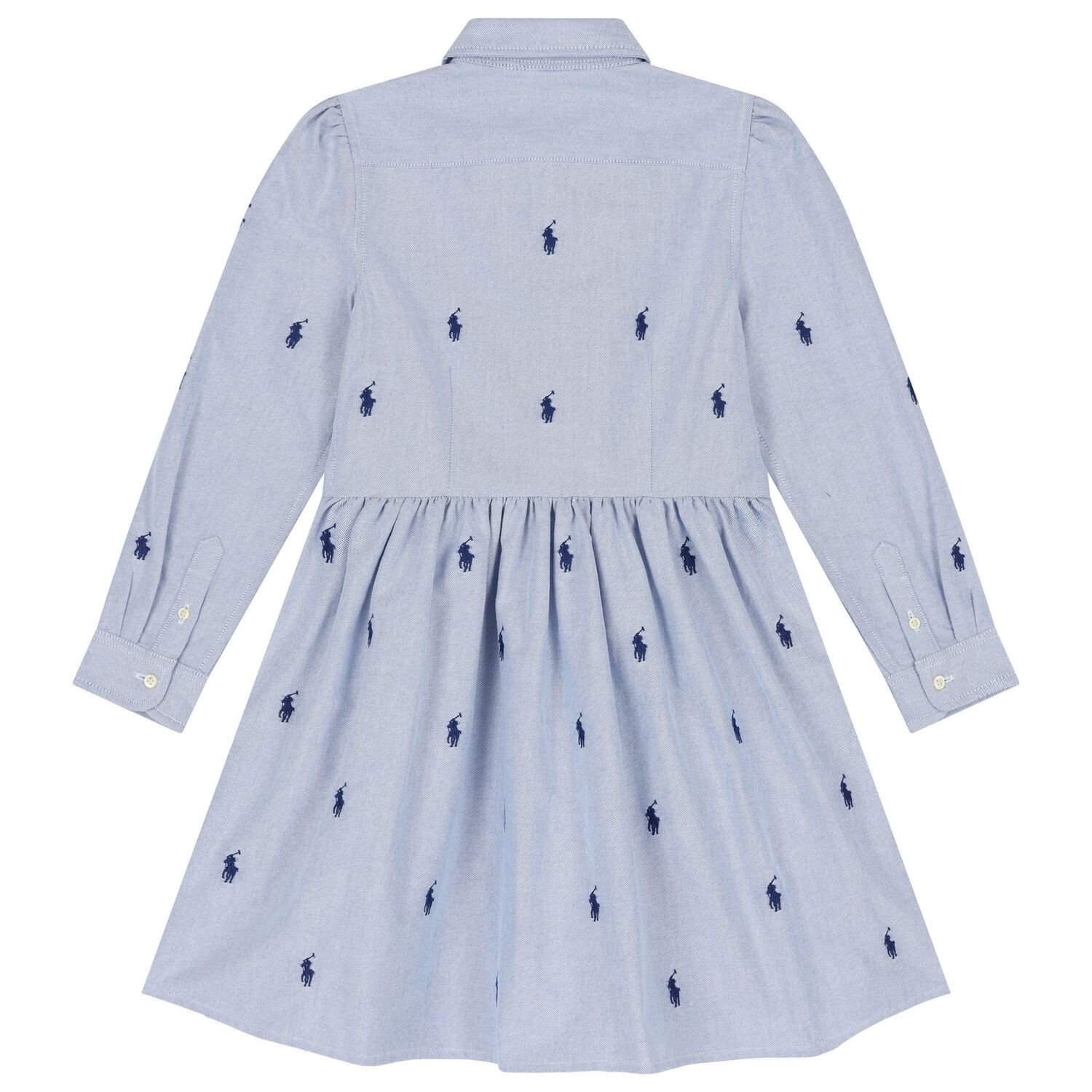 Girls Blue Logo Dress, 1, hi-res