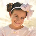 Girls Pink Bow Headband , 3, hi-res