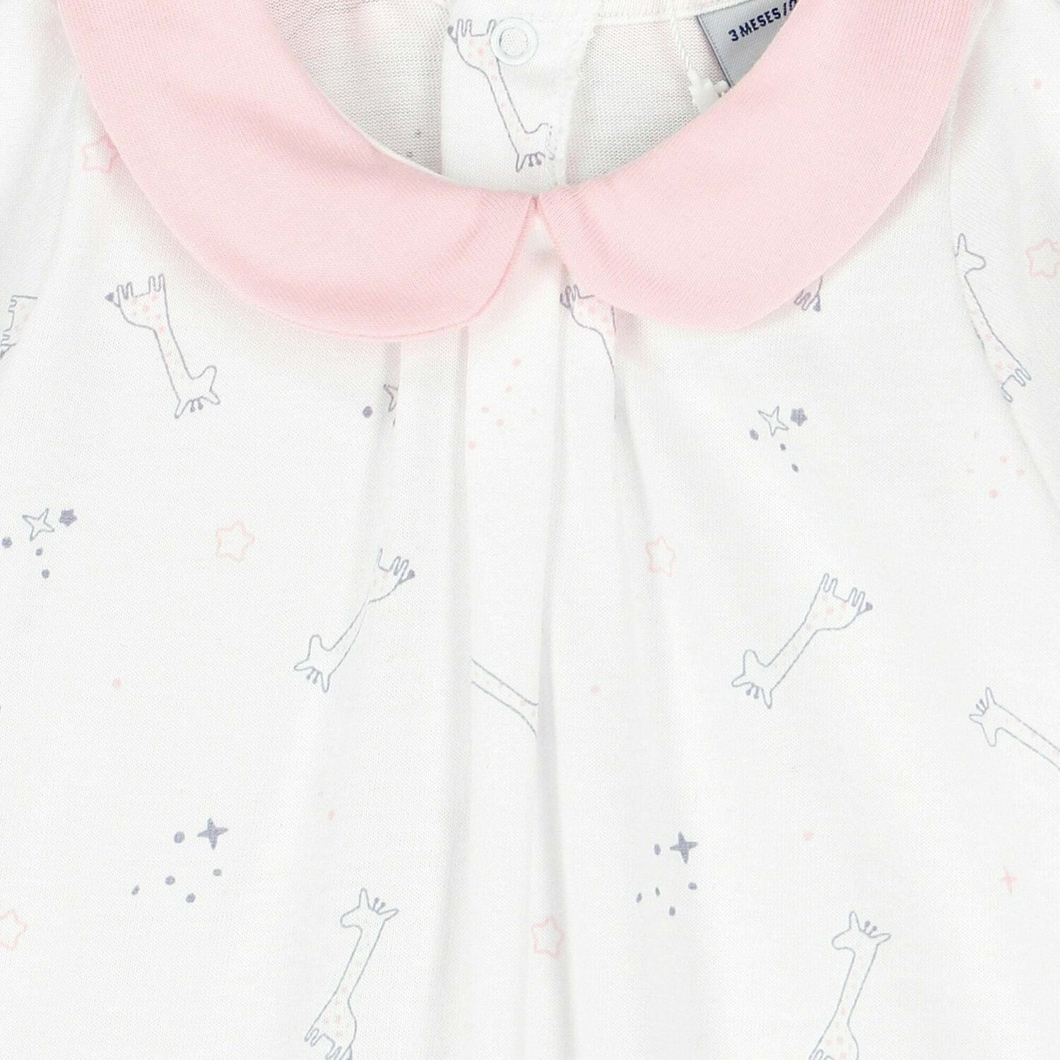 Baby Girls White & Pink Babygrow, 1, hi-res image number null
