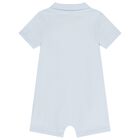 Baby Boys Blue Logo Romper, 2, hi-res