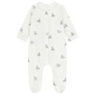 Baby Boys Ivory & Blue Babygrows ( 2-Pack ), 2, hi-res