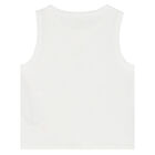 Girls White Logo Sleeveless Top, 1, hi-res