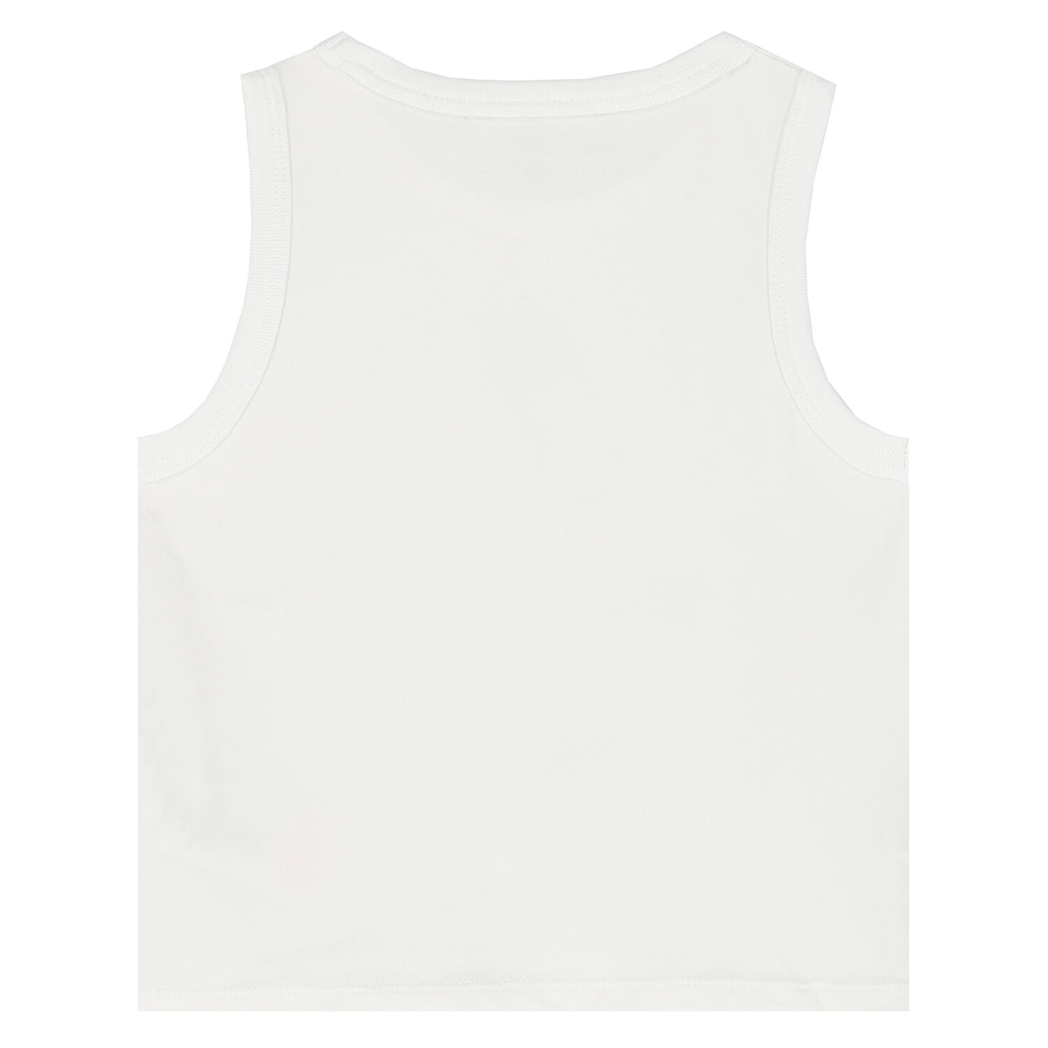 Girls White Logo Sleeveless Top, 1, hi-res
