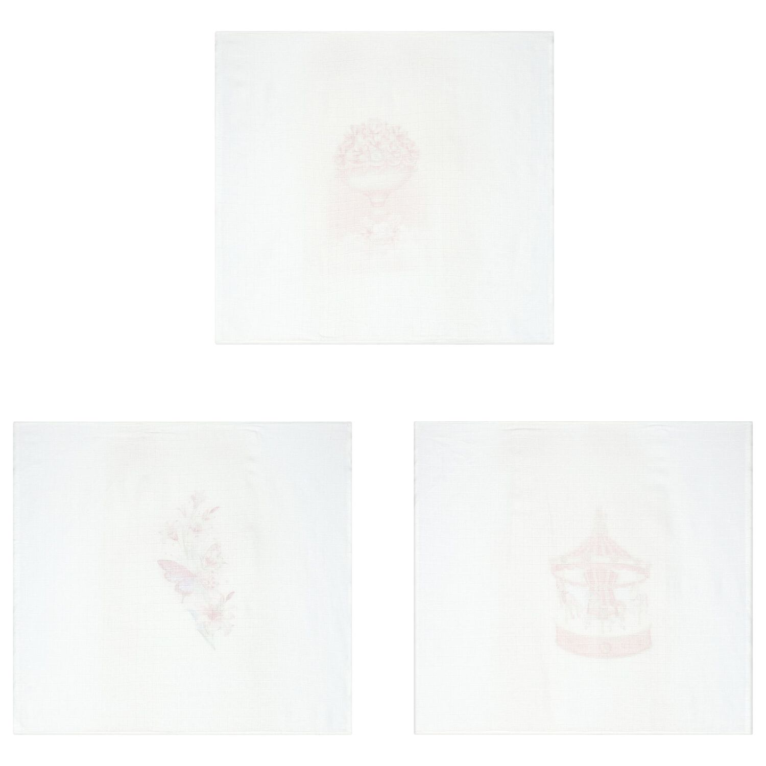 قماط بنات باللون الأبيض والوردى (3 قطع), 6, hi-res