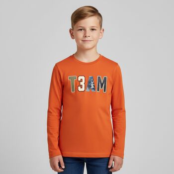 Boys Orange Long Sleeve Top