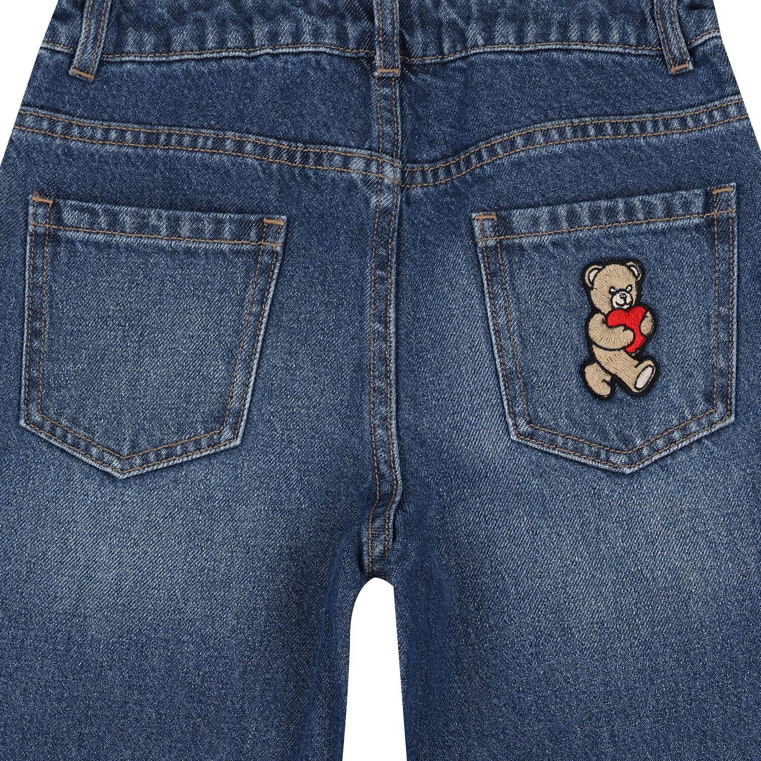 Girls Blue Logo Denim Jeans, 1, hi-res image number null