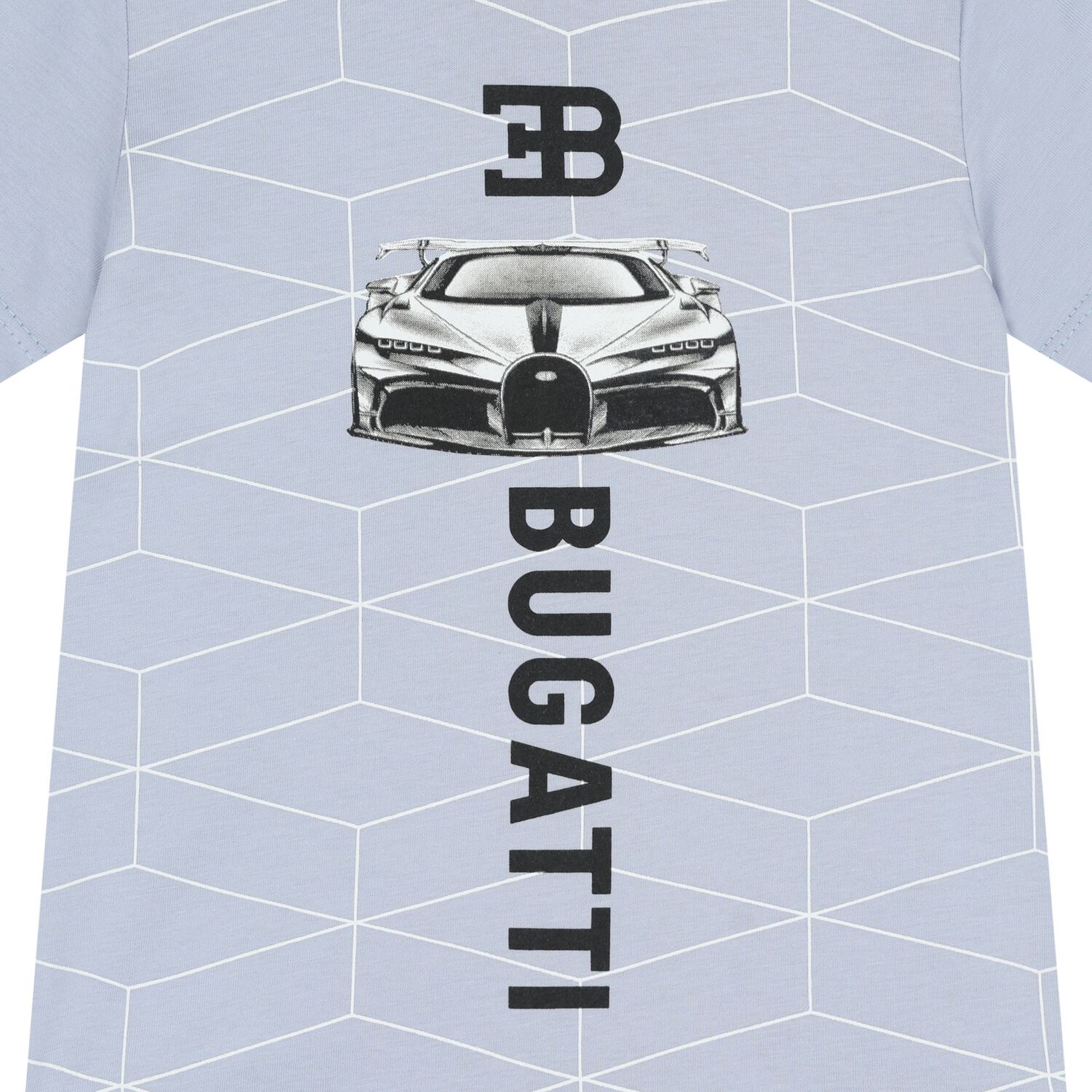 تي شيرت أولاد بالشعار باللون الأزرق, 1, hi-res