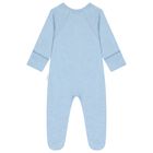 Baby Boys White & Blue Babygrows ( 4 Pack ), 5, hi-res