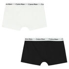 Boys White & Black Logo Boxer Shorts ( 2-Pack ), 2, hi-res