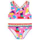 Girls Pink Logo Bikini, 1, hi-res