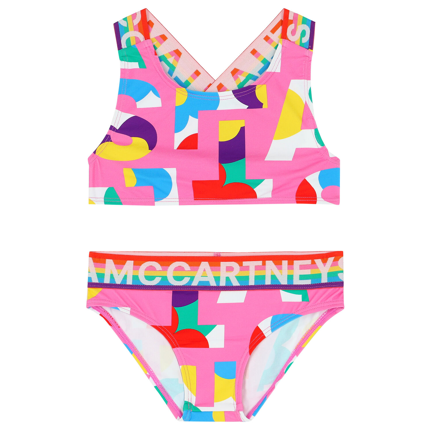 Girls Pink Logo Bikini, 1, hi-res image number null