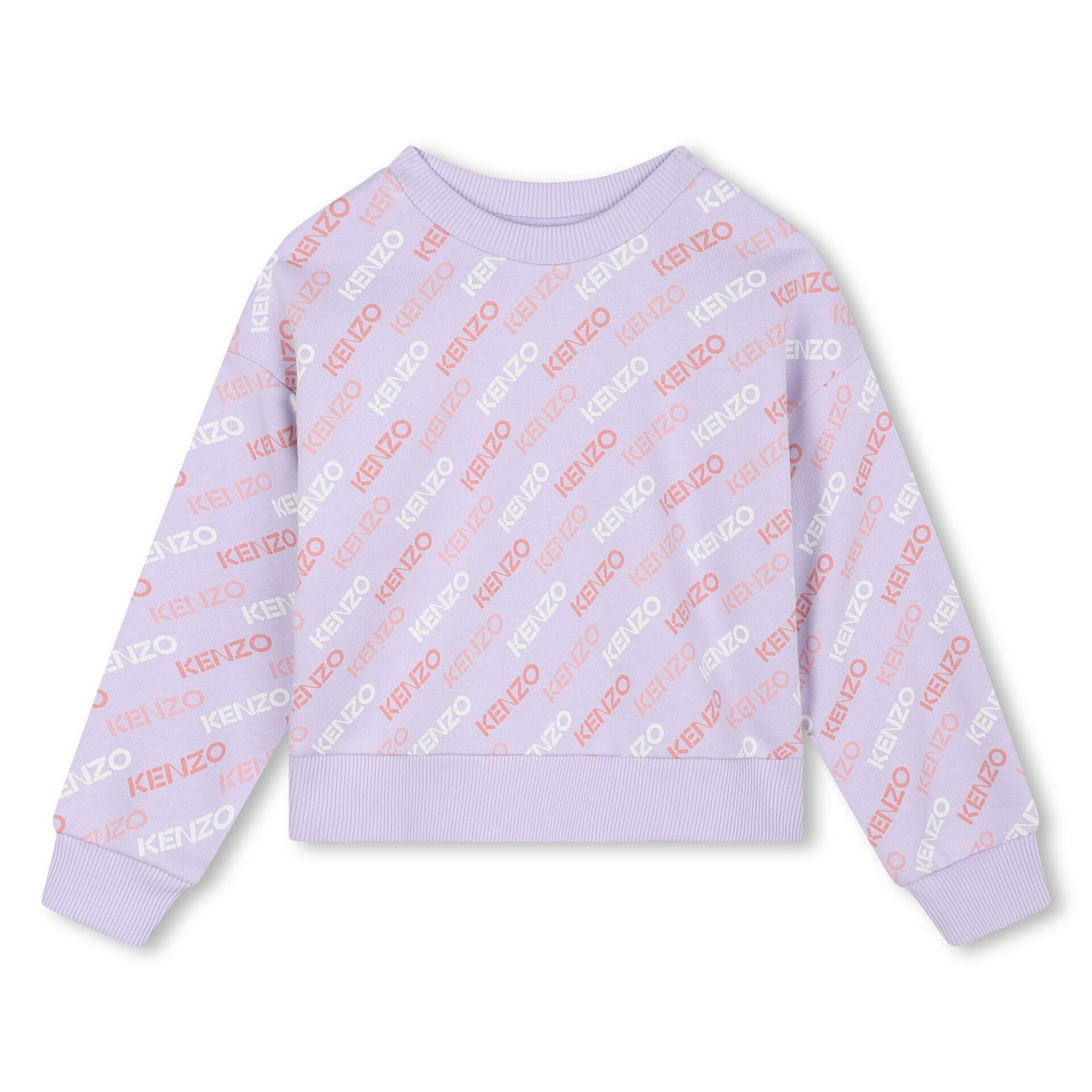 KENZO KIDS Girls Purple Logo Sweatshirt Junior Couture UAE