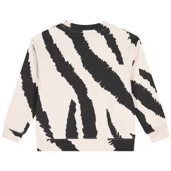 Boys Black & Ivory Zebra Sweatshirt