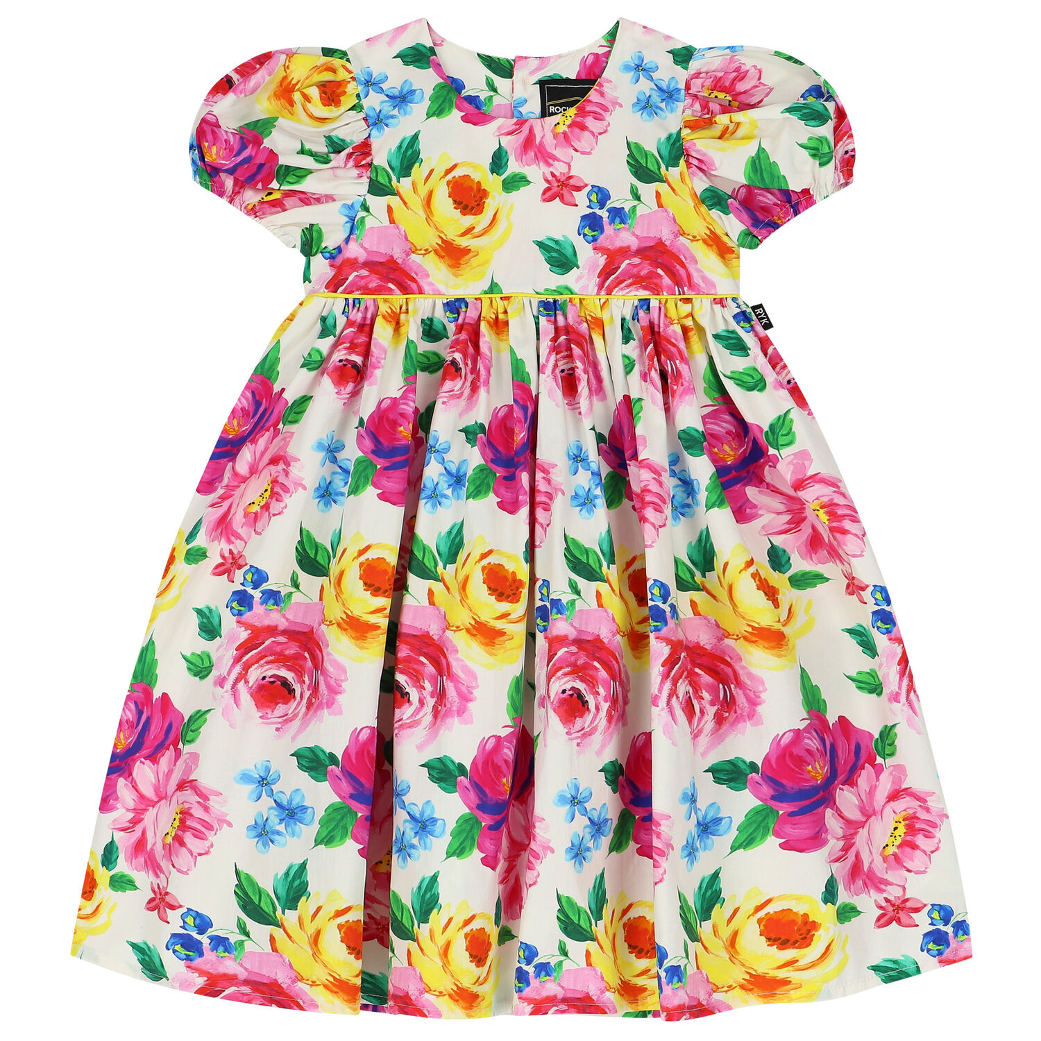 Girls Ivory Floral Dress, 1, hi-res image number null