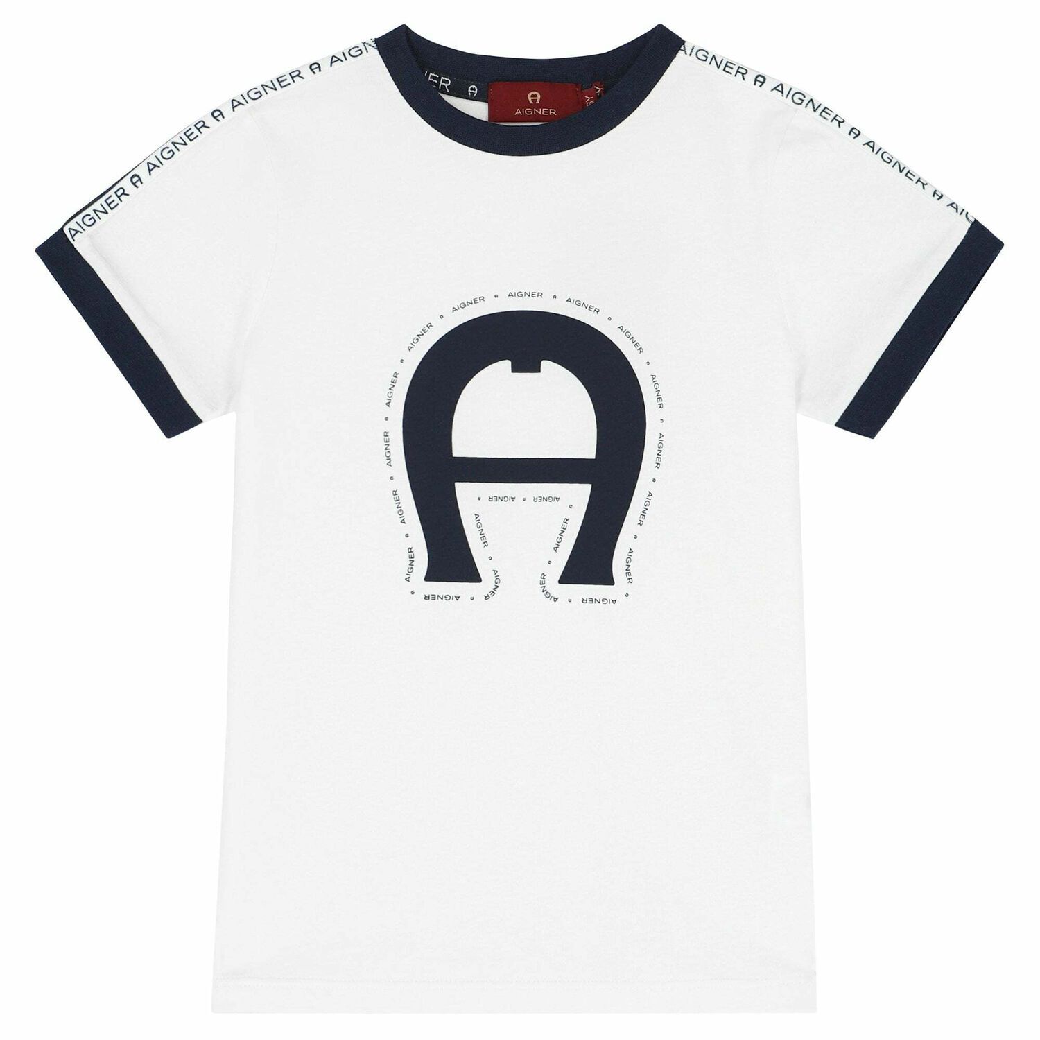 Boys White Logo T-Shirt, 1, hi-res image number null