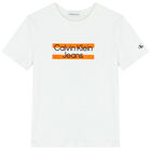 Boys White Logo T-Shirt, 2, hi-res