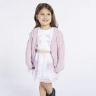 Girls White & Pink Floral Skirt Set, 1, hi-res