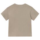 Younger Boys Beige Shoe T-Shirt, 1, hi-res
