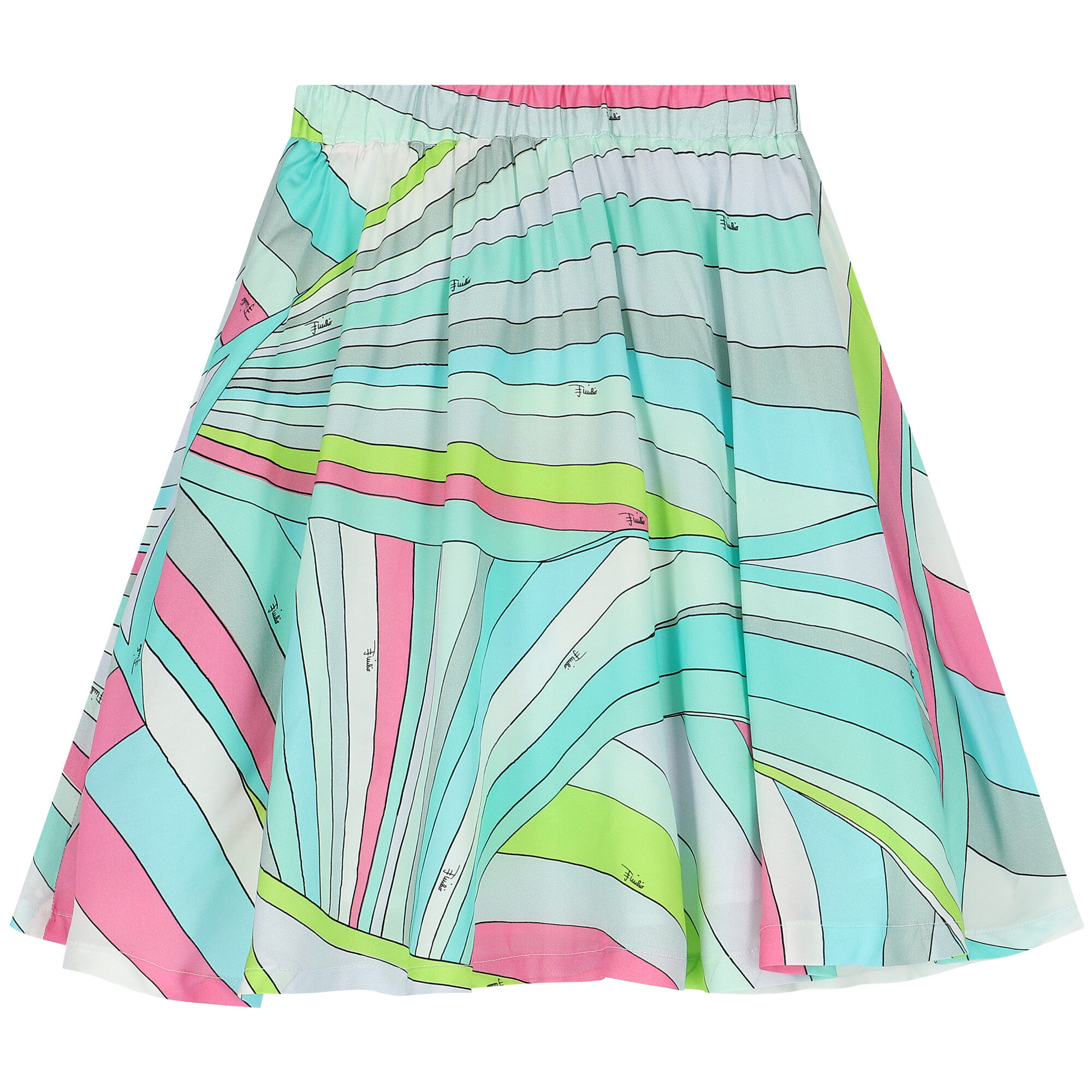 Pucci Girls Multi Coloured Iride Pastel Skirt Junior Couture UAE