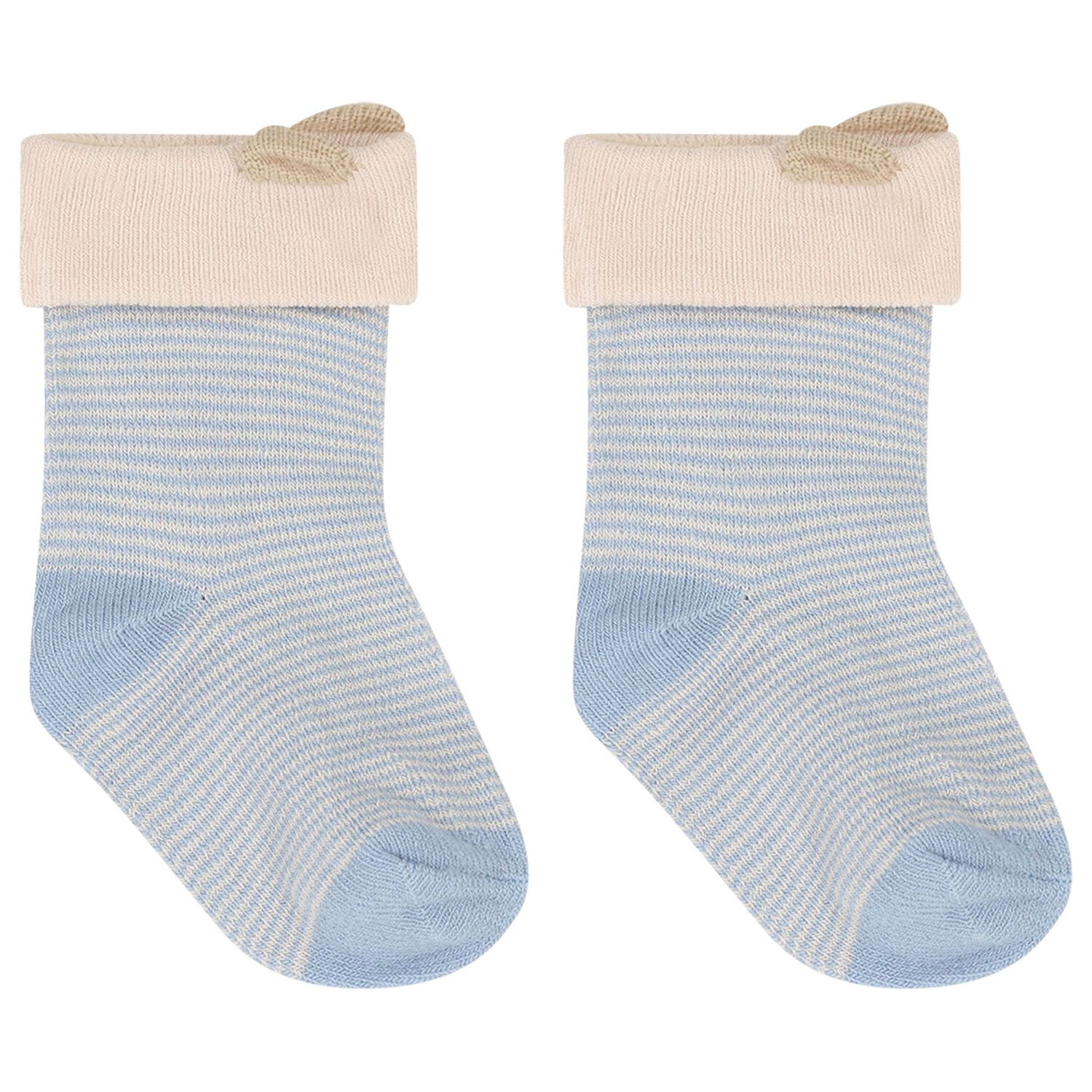Baby Boys Blue & Ivory Socks ( 4 Pack ), 2, hi-res