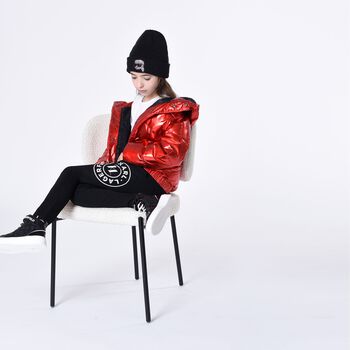 Boys Red Logo Puffer Jacket