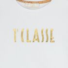 طقم تنورة للبنات بتصميم خريطة جغرافية باللون الأبيض والذهبي, 1, hi-res