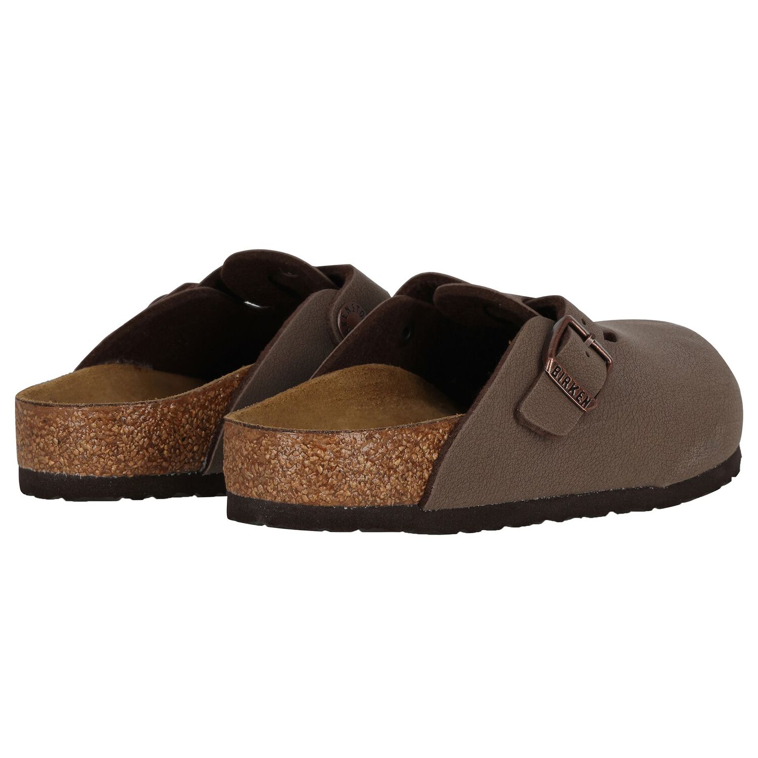 صندل كلوج من الجلد  بالشعار باللون البيج , 1, hi-res