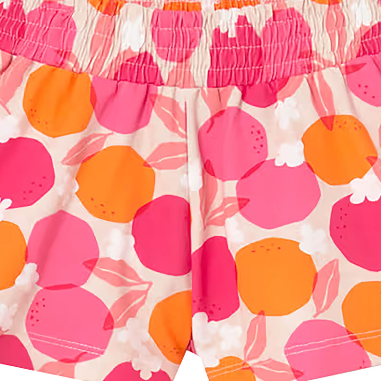 Younger Girls Pink & Orange Fruits Shorts, 2, hi-res