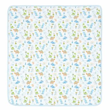 Baby Boys White Printed Blanket