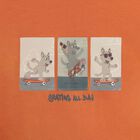 بلوزة بأكمام طويلة بطبعة جراء برتقالية للأولاد الصغار, 1, hi-res