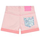 Girls Pink Sequin Shorts, 1, hi-res